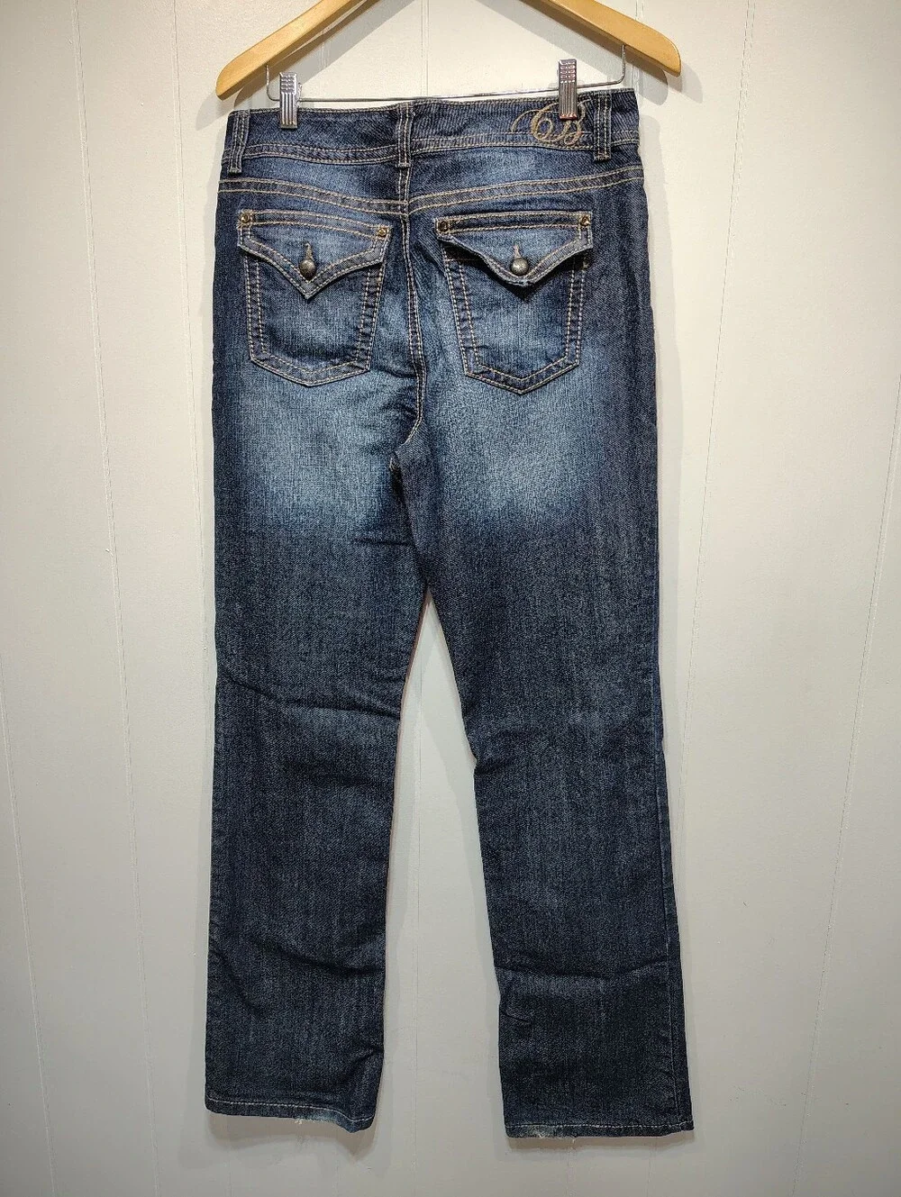 Code Bleu Annette Modern Rise Bootcut Jeans Size 12/30 Tall 35 Inseam Y2K Vibe
